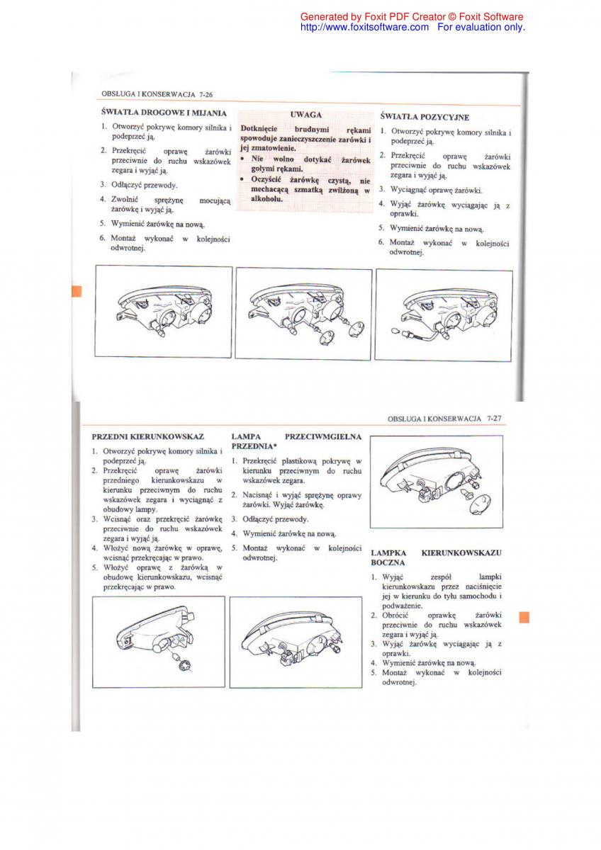 Daewoo Leganza instrukcja obslugi / page 87