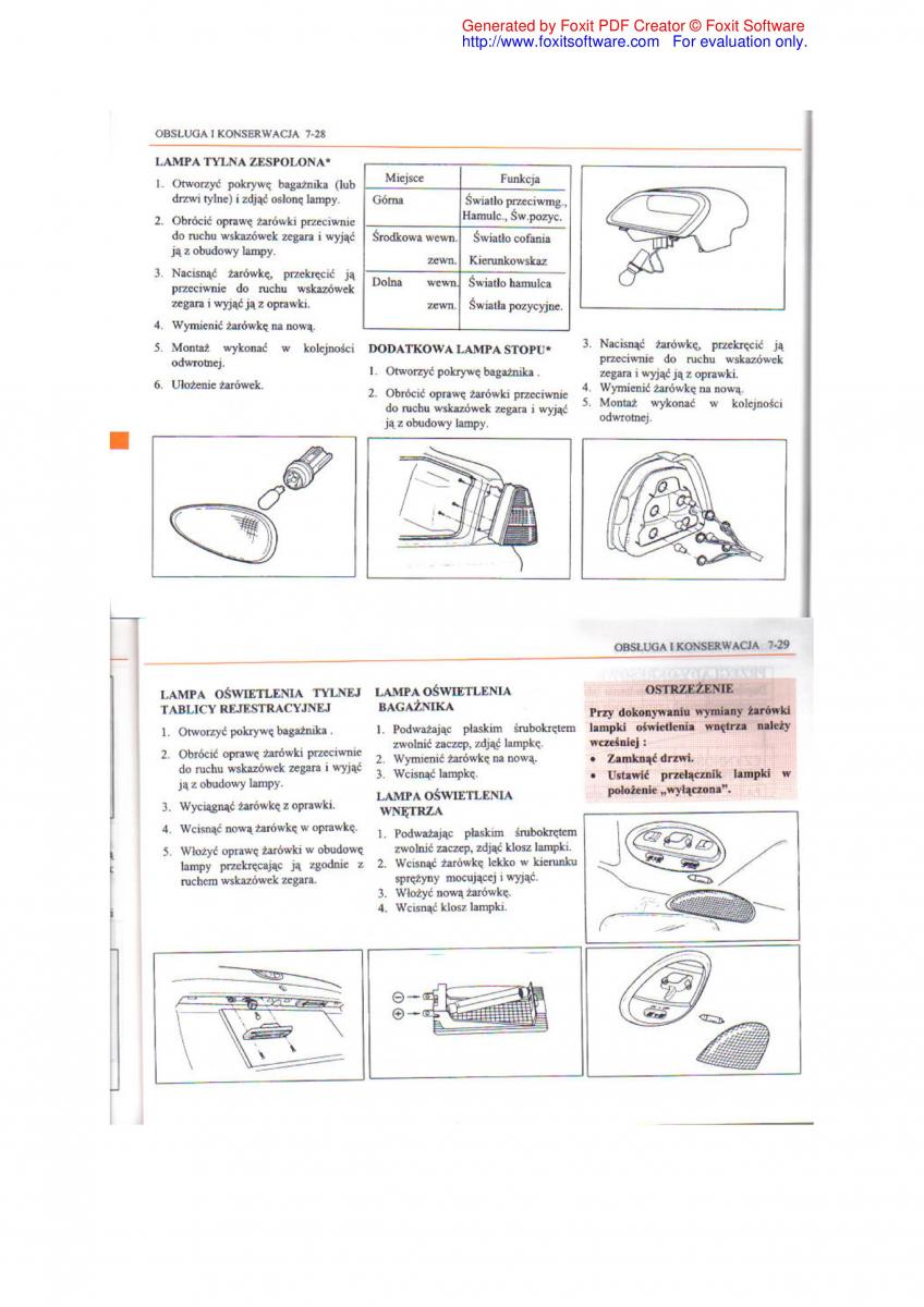 manual  Daewoo Leganza instrukcja / page 88