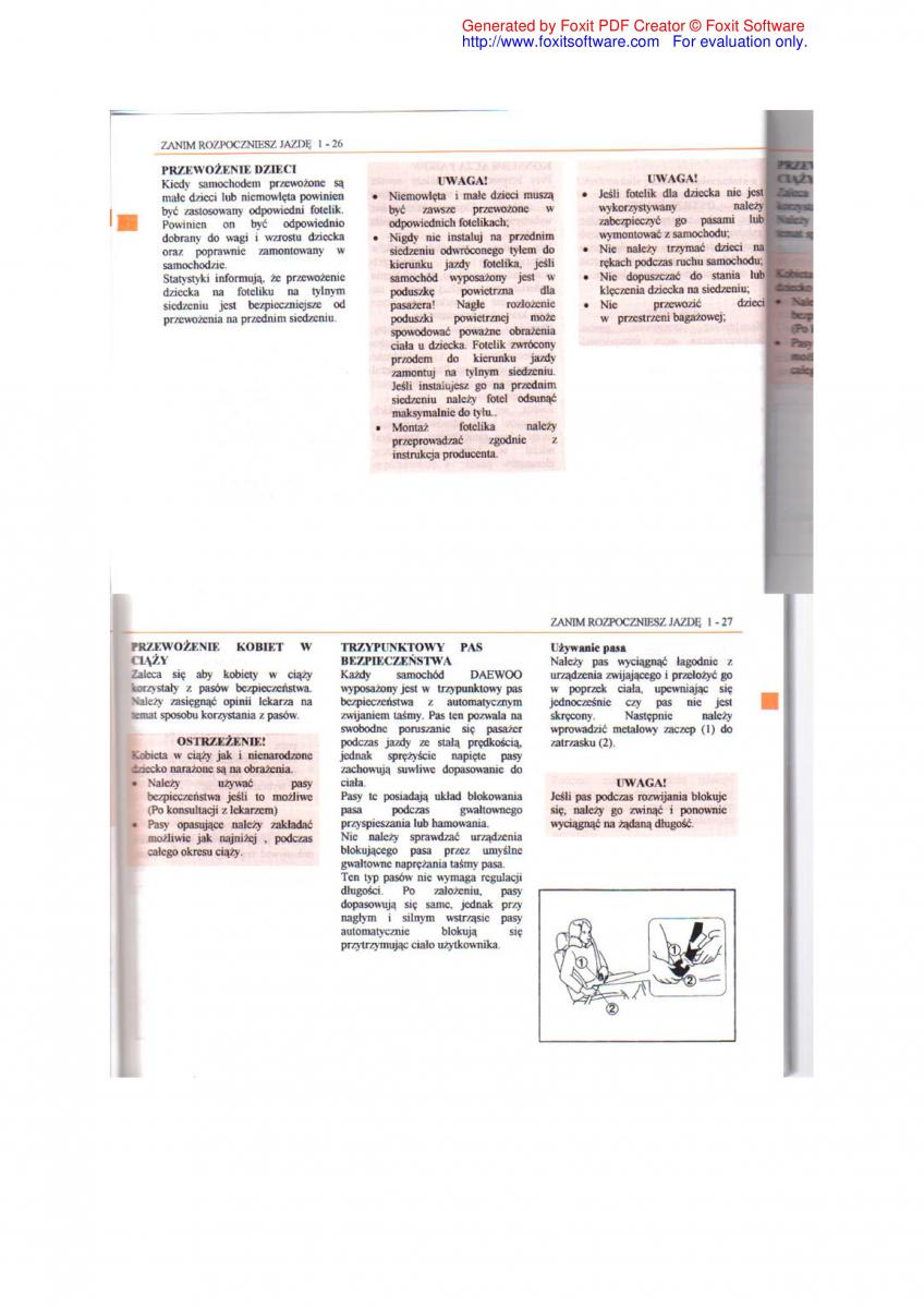 Daewoo Leganza instrukcja obslugi / page 17