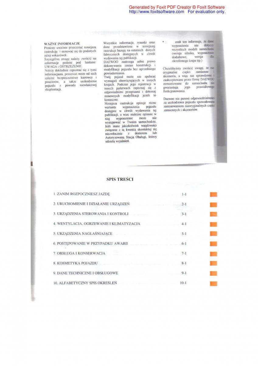 manual  Daewoo Leganza instrukcja / page 3