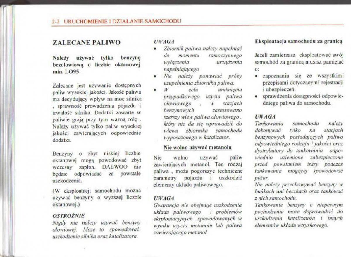 Daewoo Matiz instrukcja obslugi / page 28