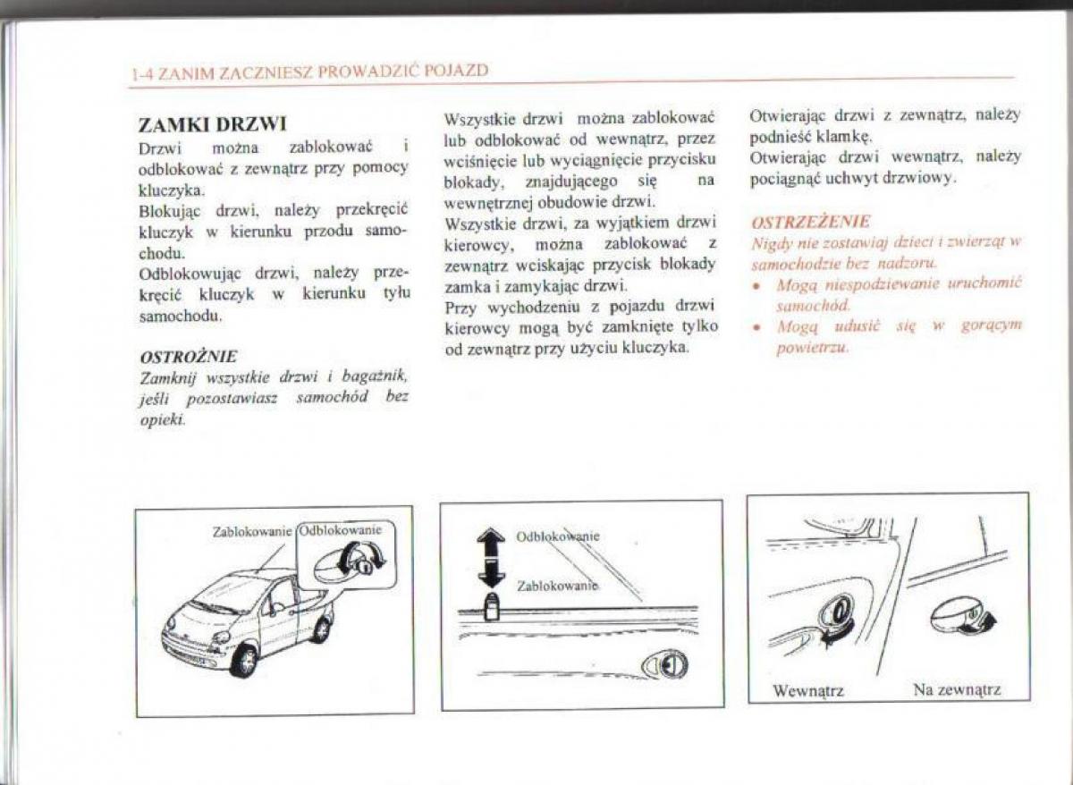 Daewoo Matiz instrukcja obslugi / page 8