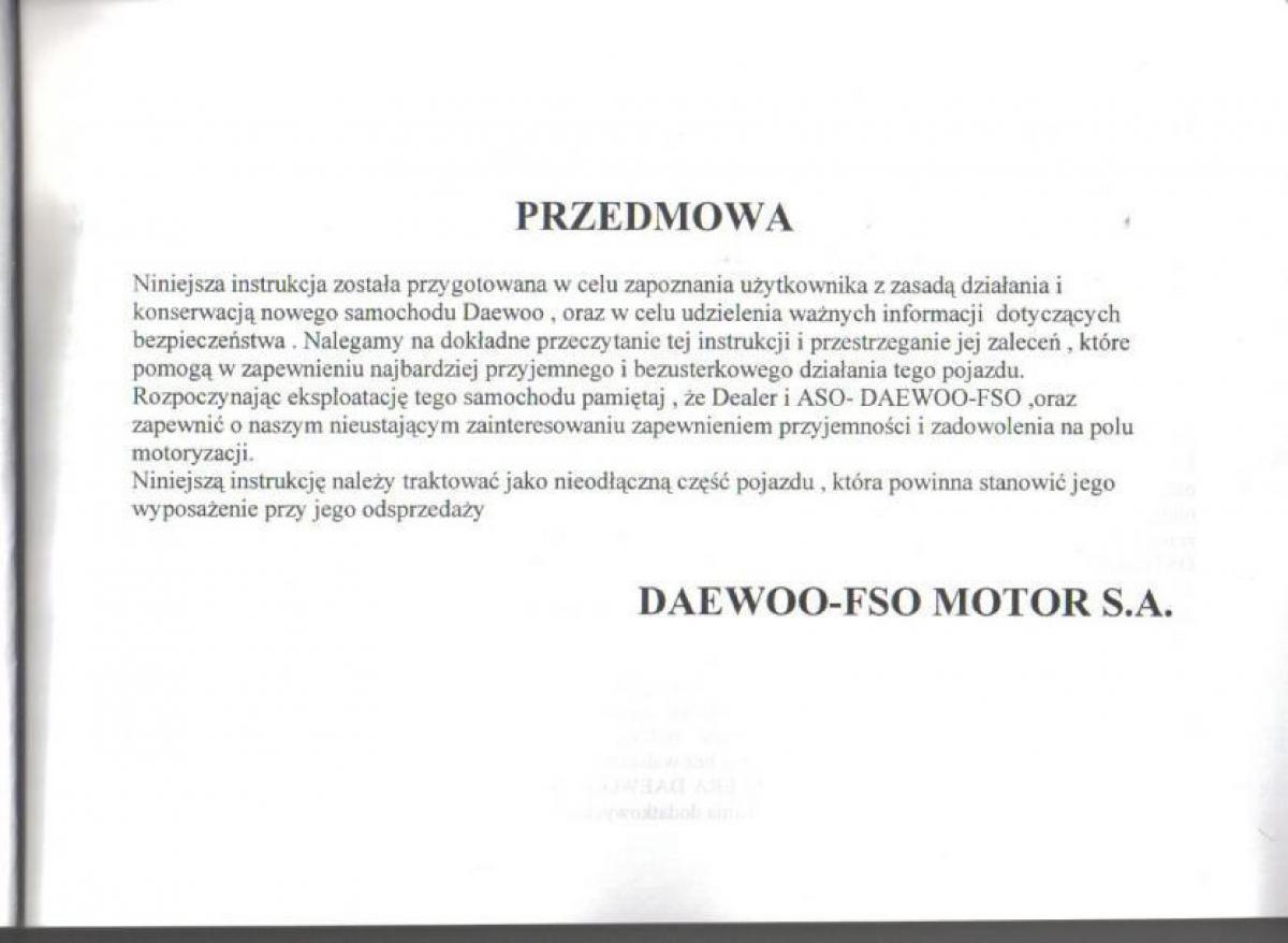 Daewoo Matiz instrukcja obslugi / page 2