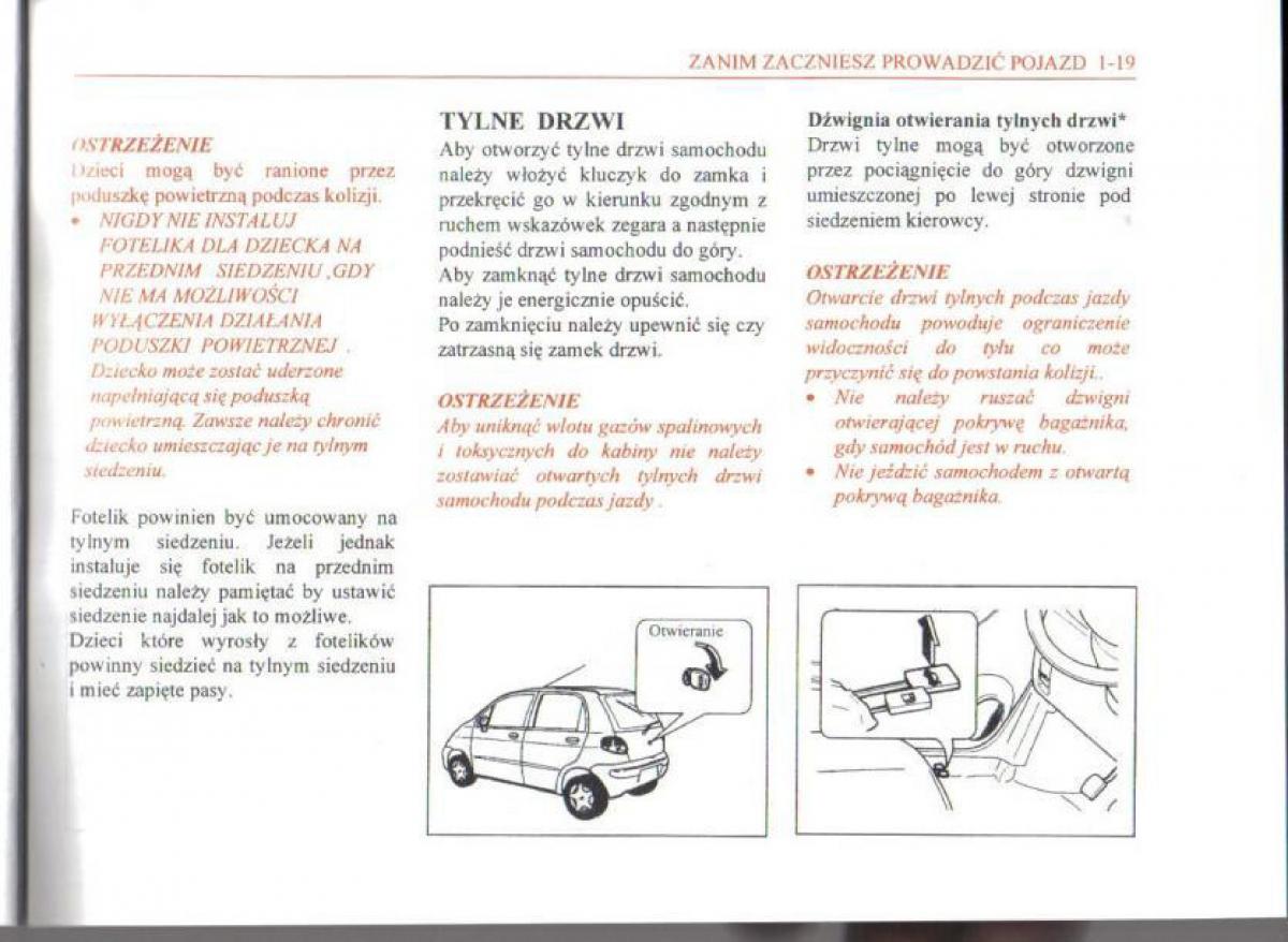 Daewoo Matiz instrukcja obslugi / page 23