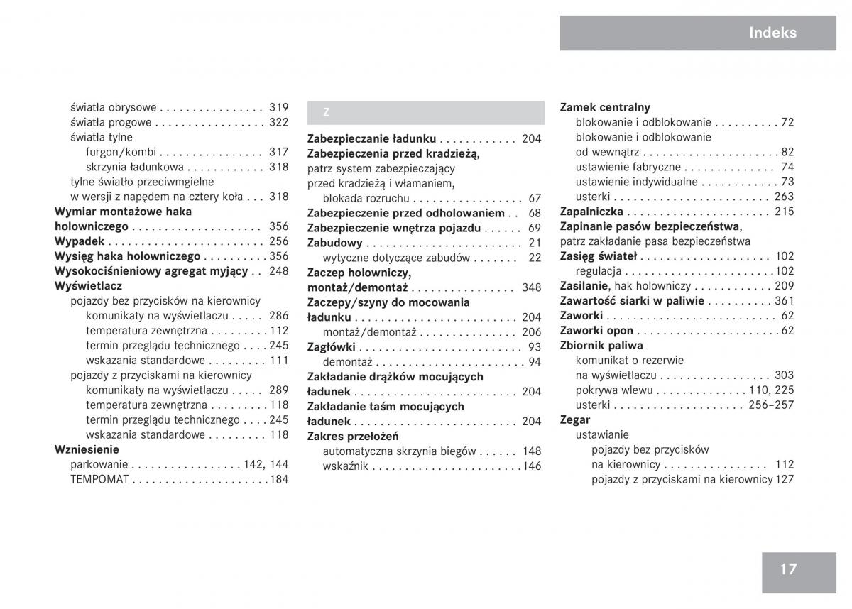 Mercedes Sprinter II 2 instrukcja obslugi / page 19