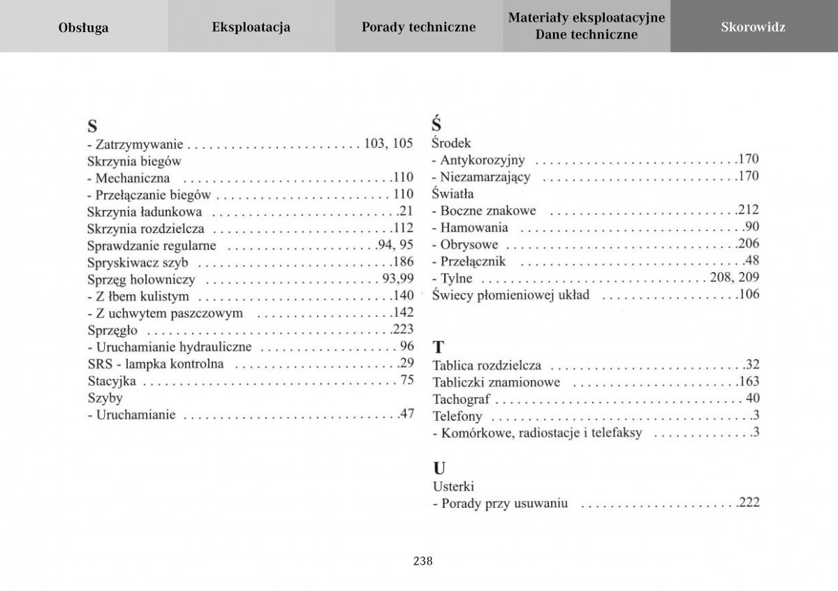 Mercedes Benz Vario instrukcja obslugi / page 240