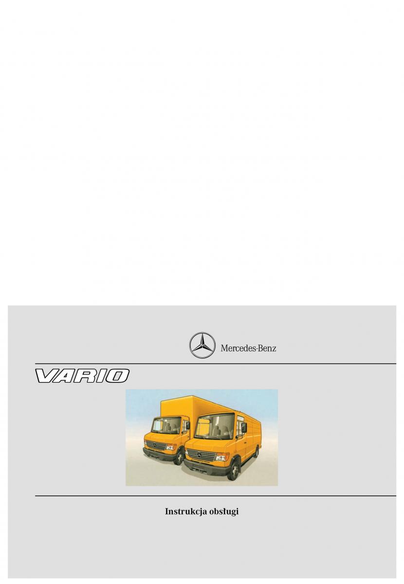 Mercedes Benz Vario instrukcja obslugi / page 1