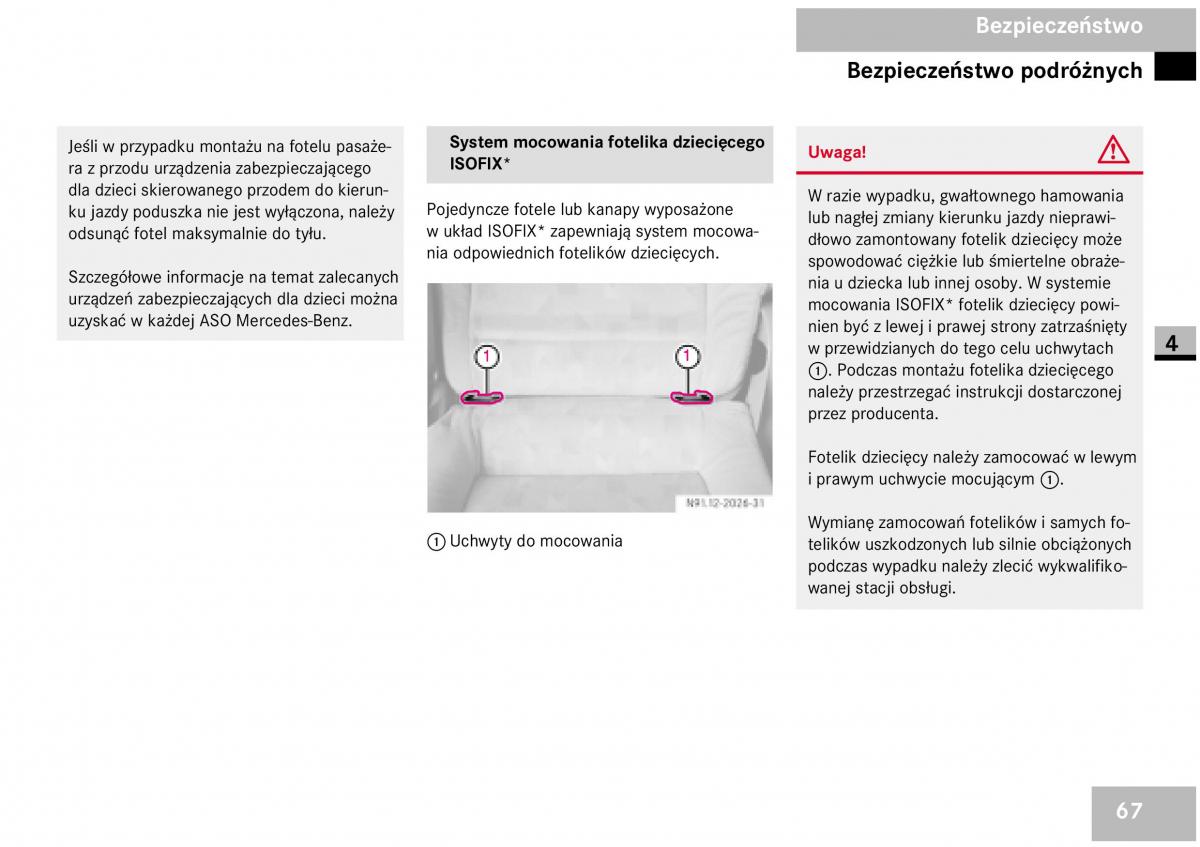 Mercedes Benz Vito W639 instrukcja obslugi / page 69