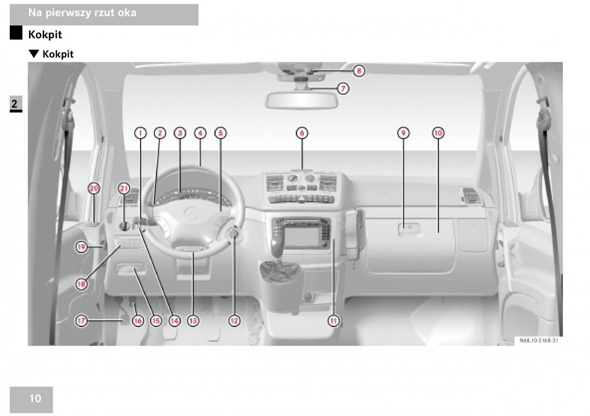 Mercedes Benz Vito W639 instrukcja obslugi / page 12