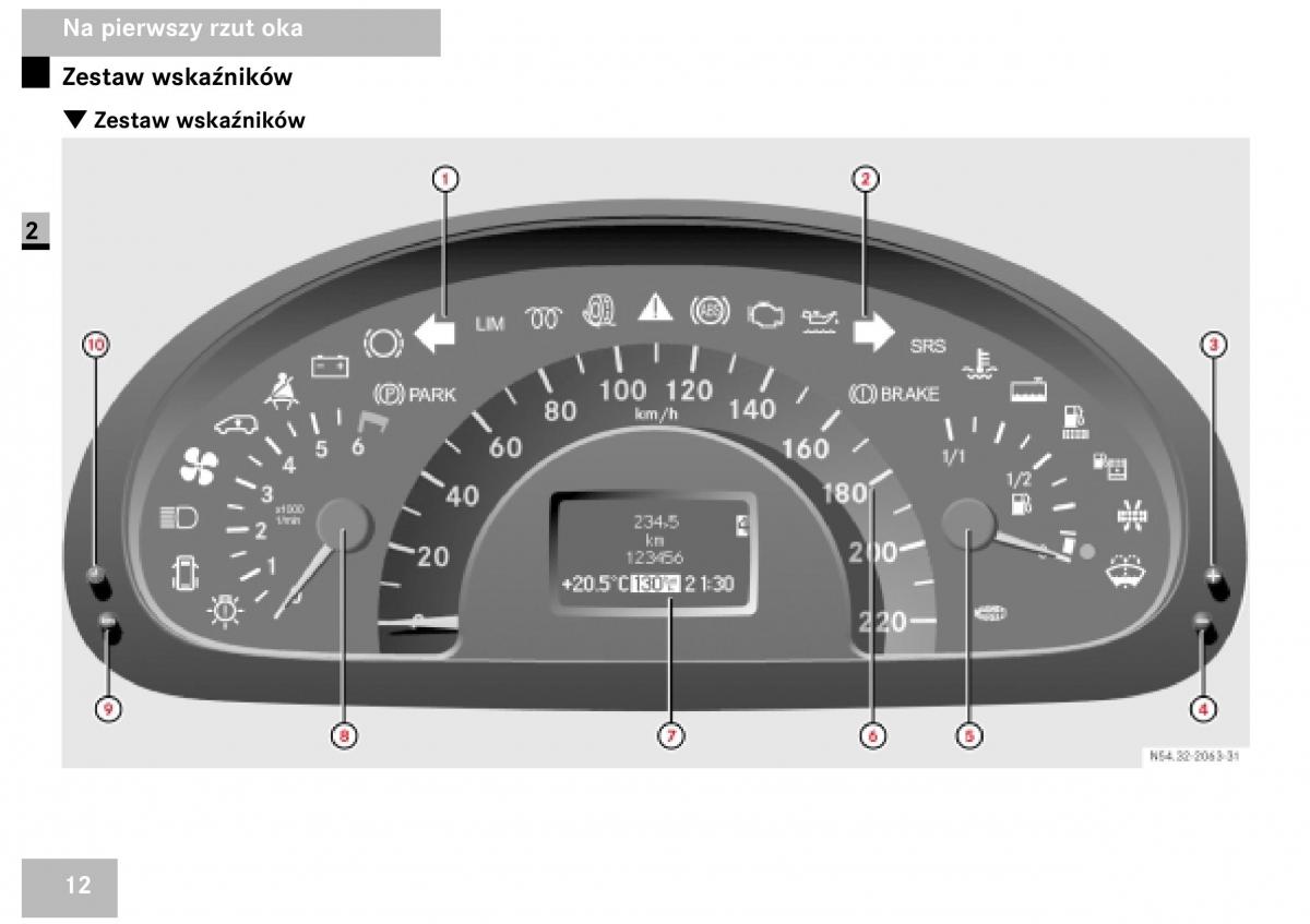 Mercedes Benz Vito W639 instrukcja obslugi / page 14