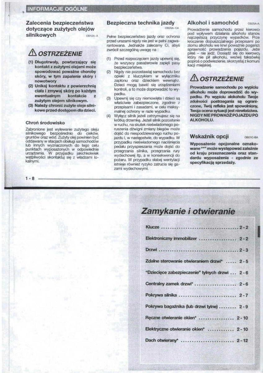 Mitsubishi Carisma instrukcja obslugi / page 6