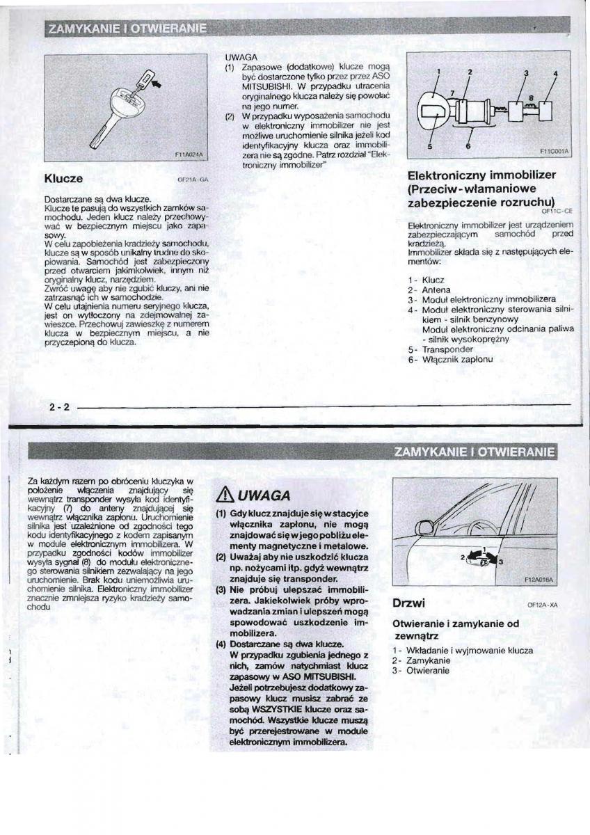 Mitsubishi Carisma instrukcja obslugi / page 7