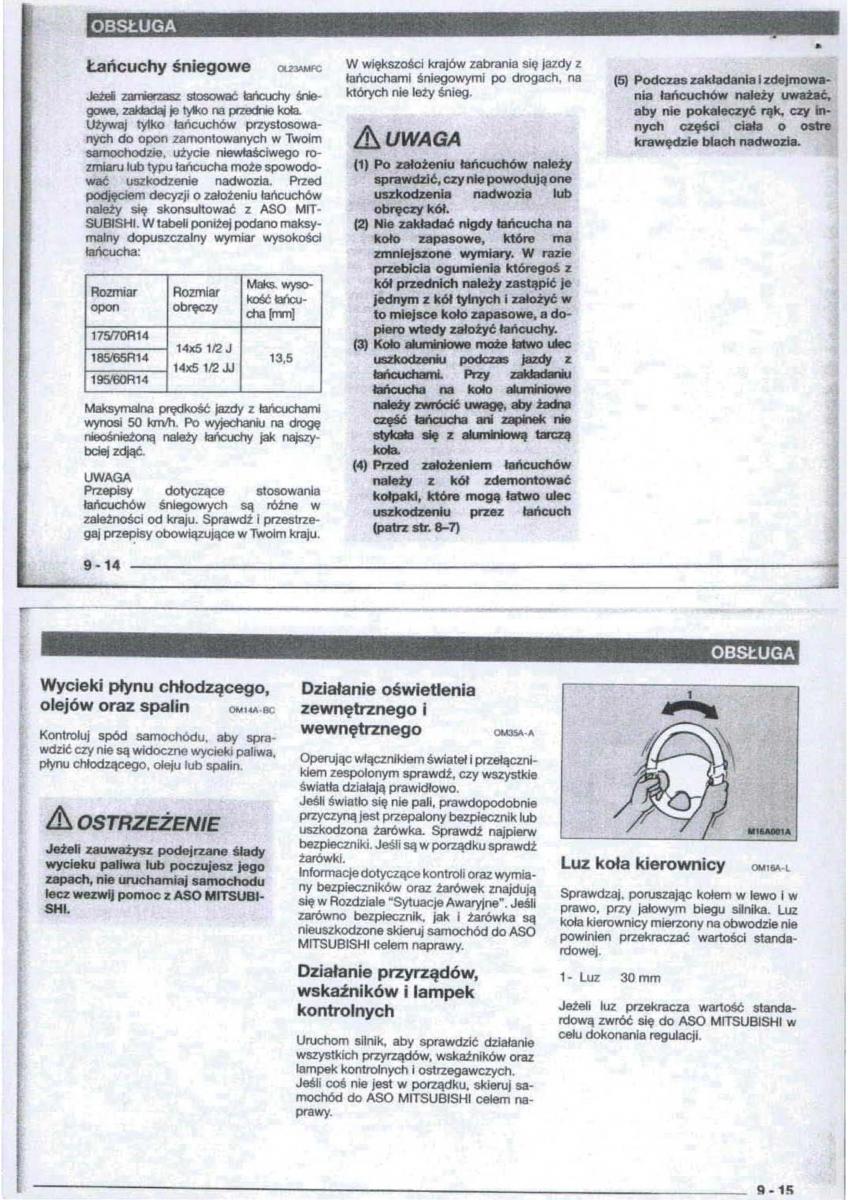 Mitsubishi Carisma instrukcja obslugi / page 93