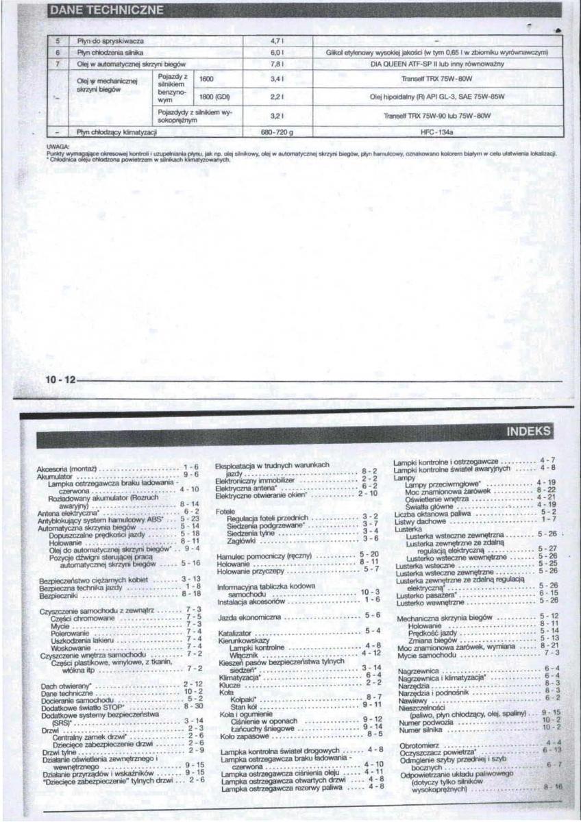 Mitsubishi Carisma instrukcja obslugi / page 101
