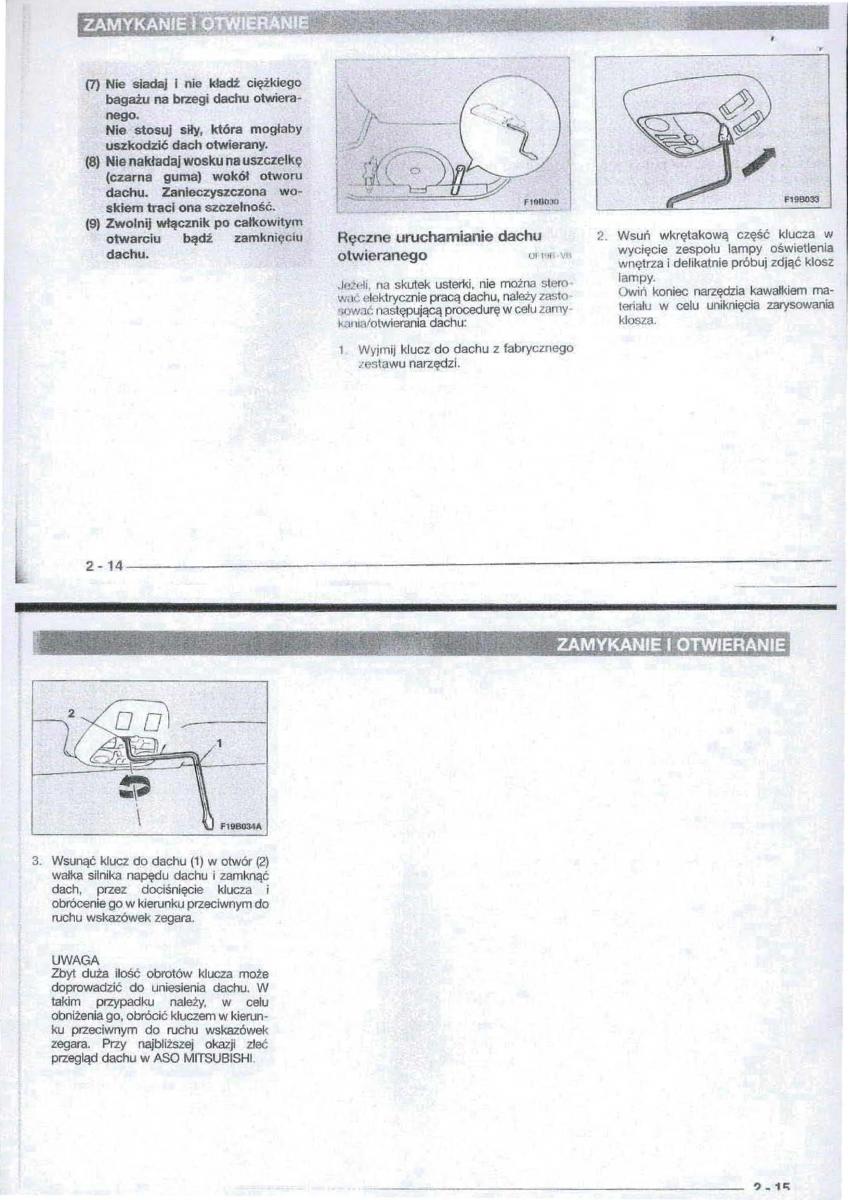 Mitsubishi Carisma instrukcja obslugi / page 13
