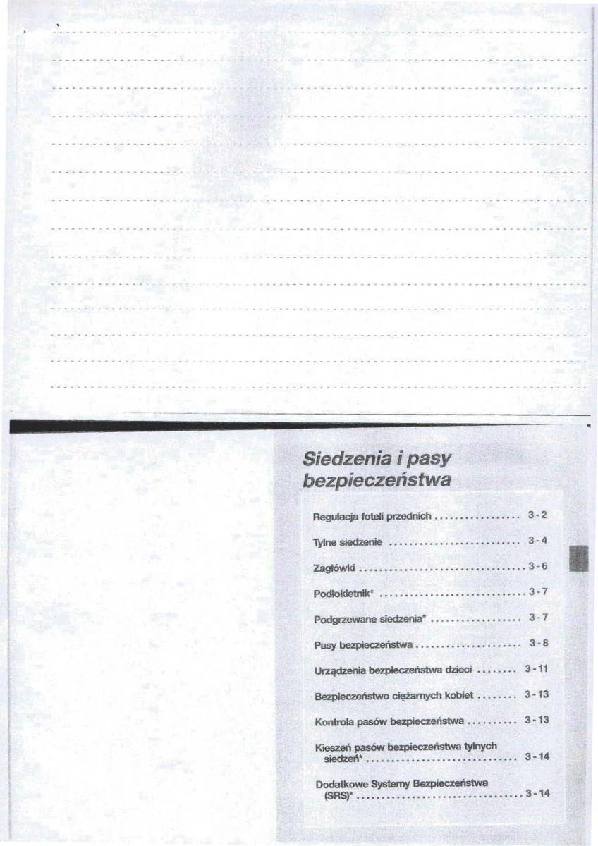 Mitsubishi Carisma instrukcja obslugi / page 14