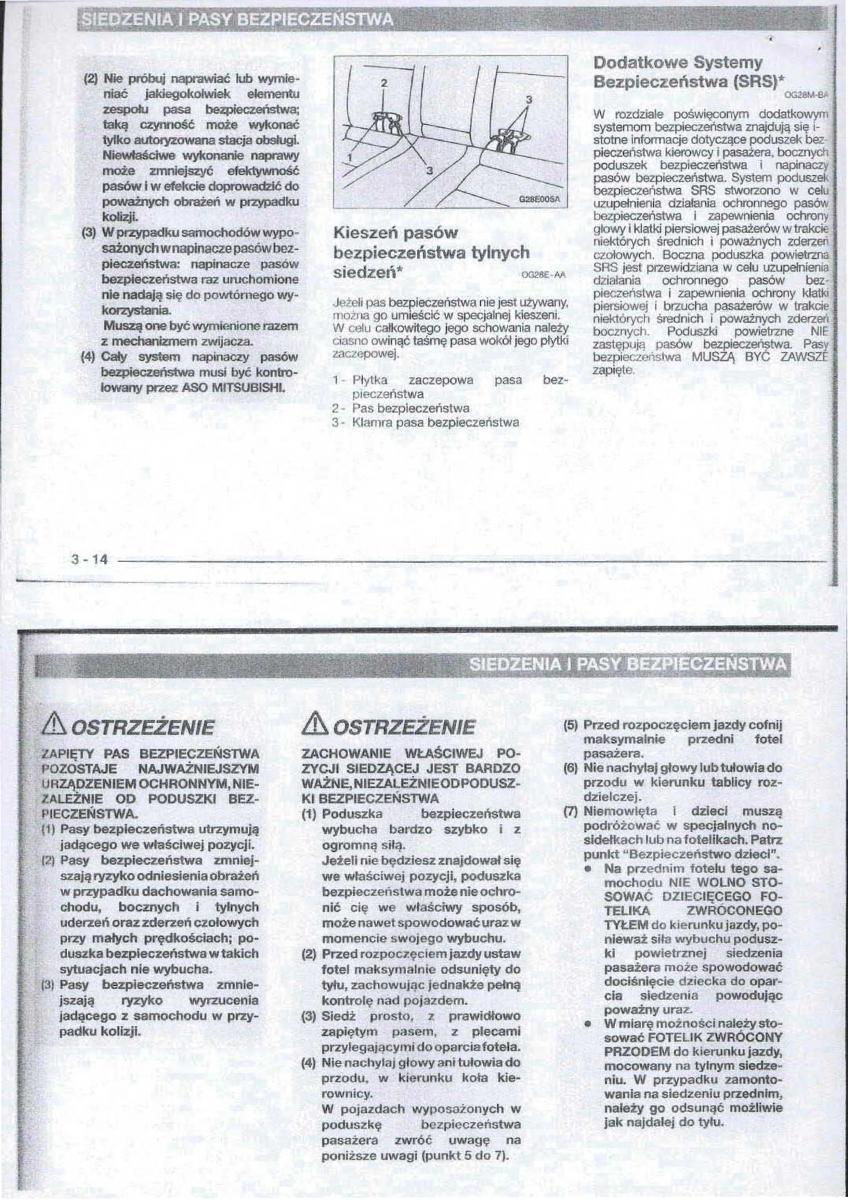 Mitsubishi Carisma instrukcja obslugi / page 21