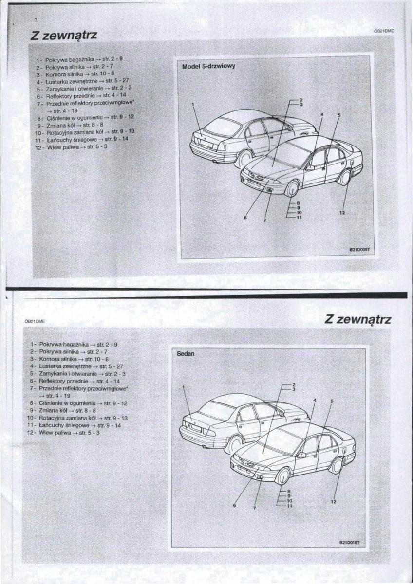 Mitsubishi Carisma instrukcja obslugi / page 4