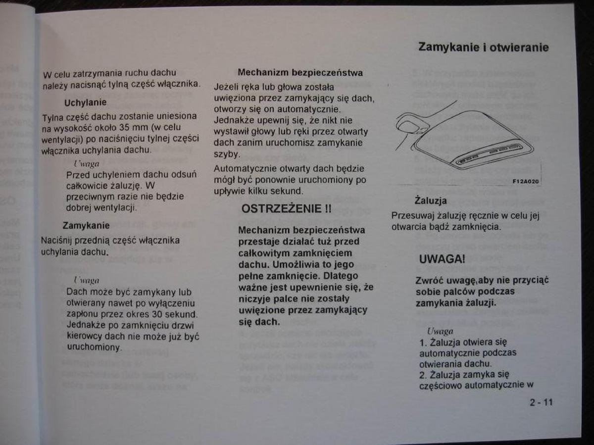 Mitsubishi Colt V 5 CJO instrukcja obslugi / page 21