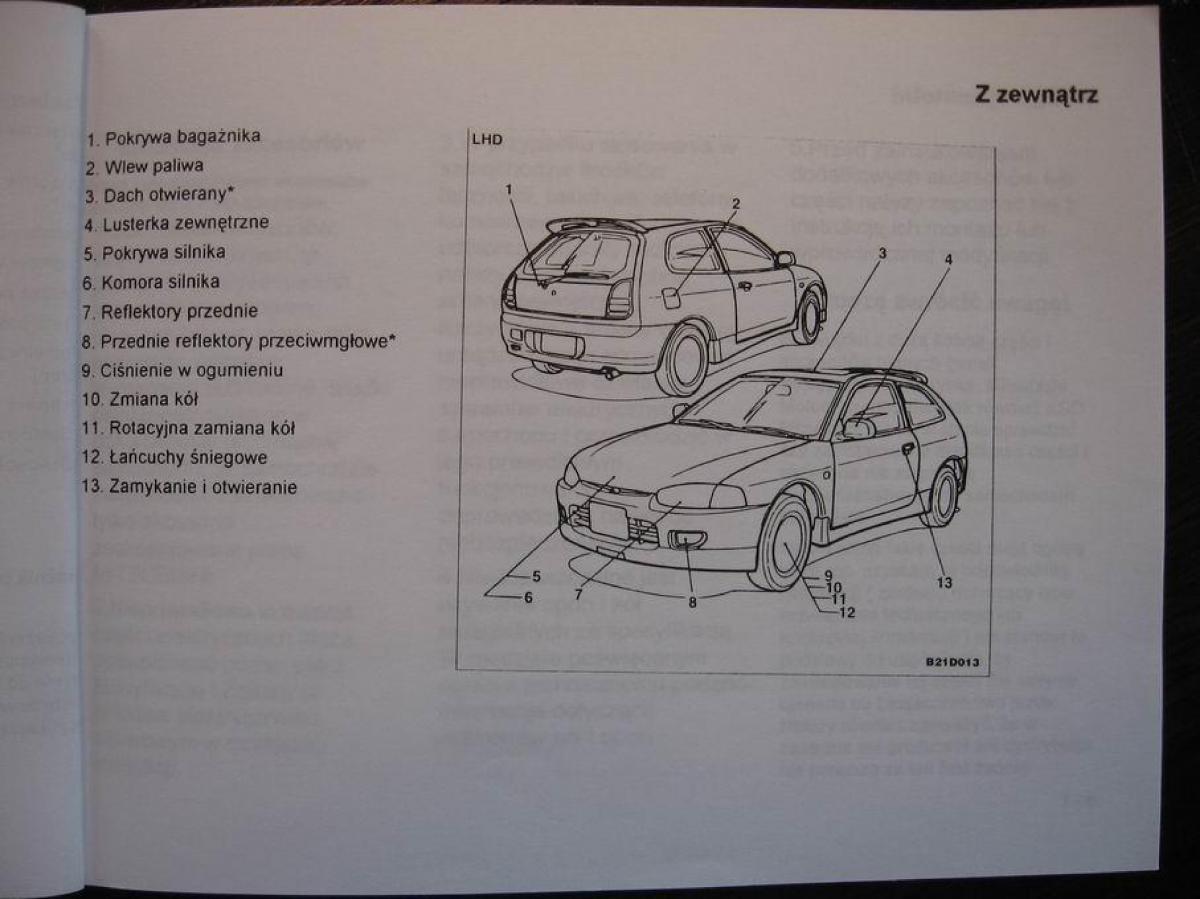 Mitsubishi Colt V 5 CJO instrukcja obslugi / page 5