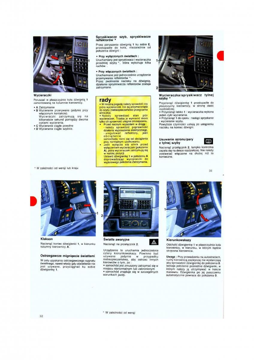 Renault 19 instrukcja obslugi / page 16