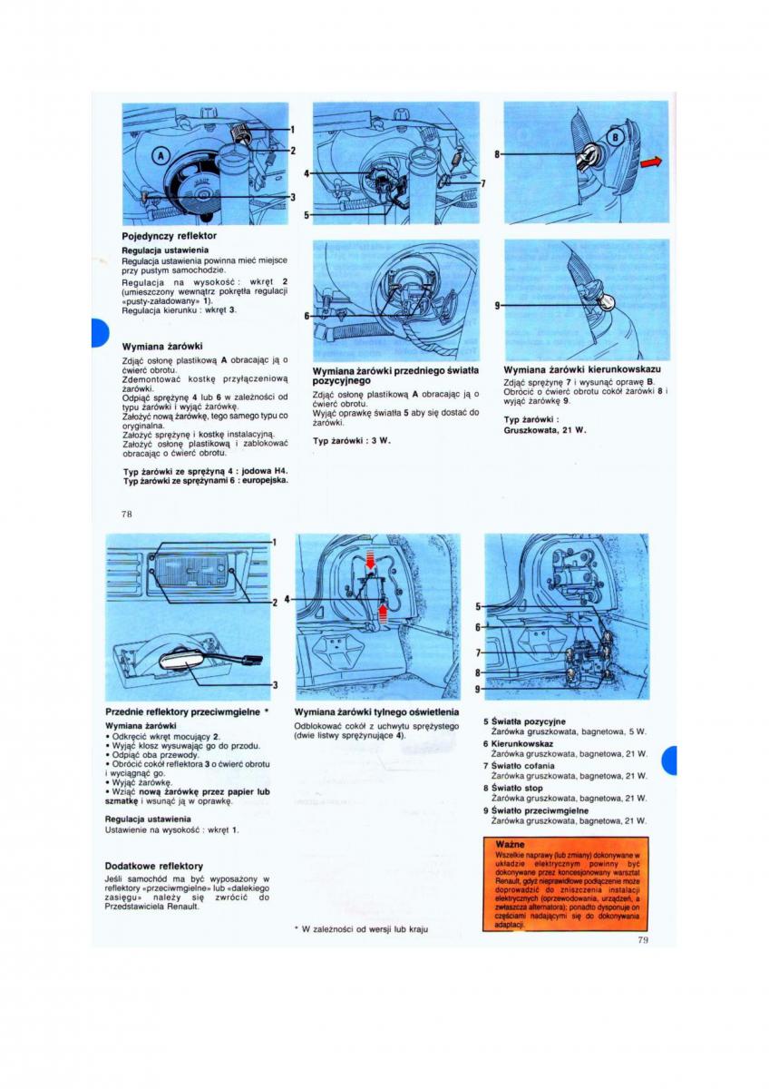 Renault 19 instrukcja obslugi / page 40