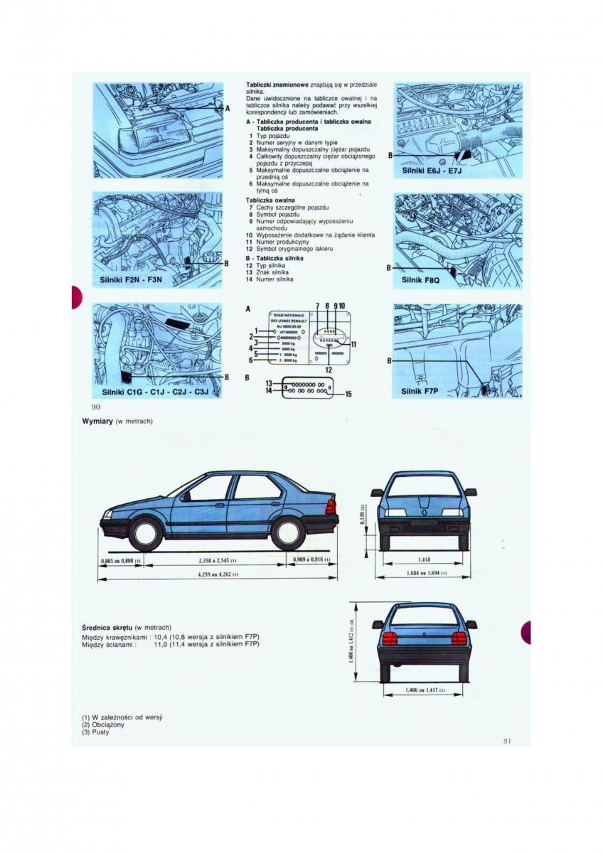 Renault 19 instrukcja obslugi / page 47