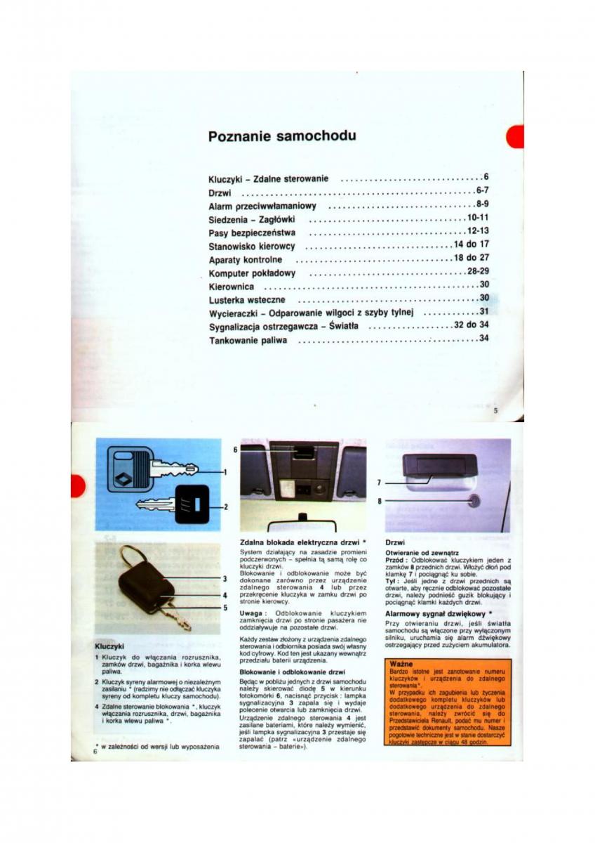 Renault 19 instrukcja obslugi / page 3