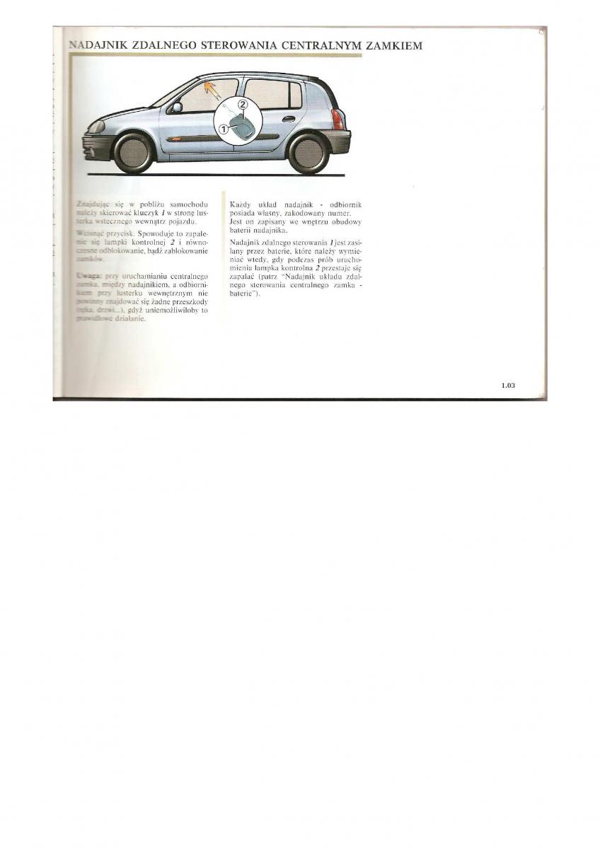 Renault Clio II PHI instrukcja obslugi / page 9