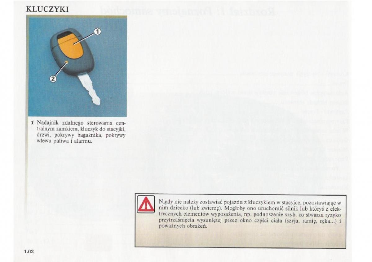 Renault Clio II PHII instrukcja obslugi / page 10