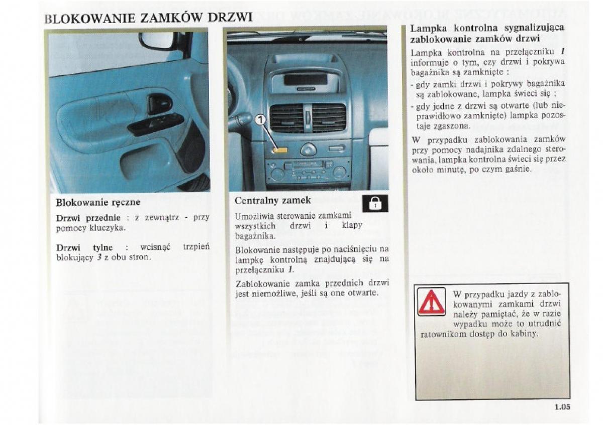 Renault Clio II PHII instrukcja obslugi / page 13