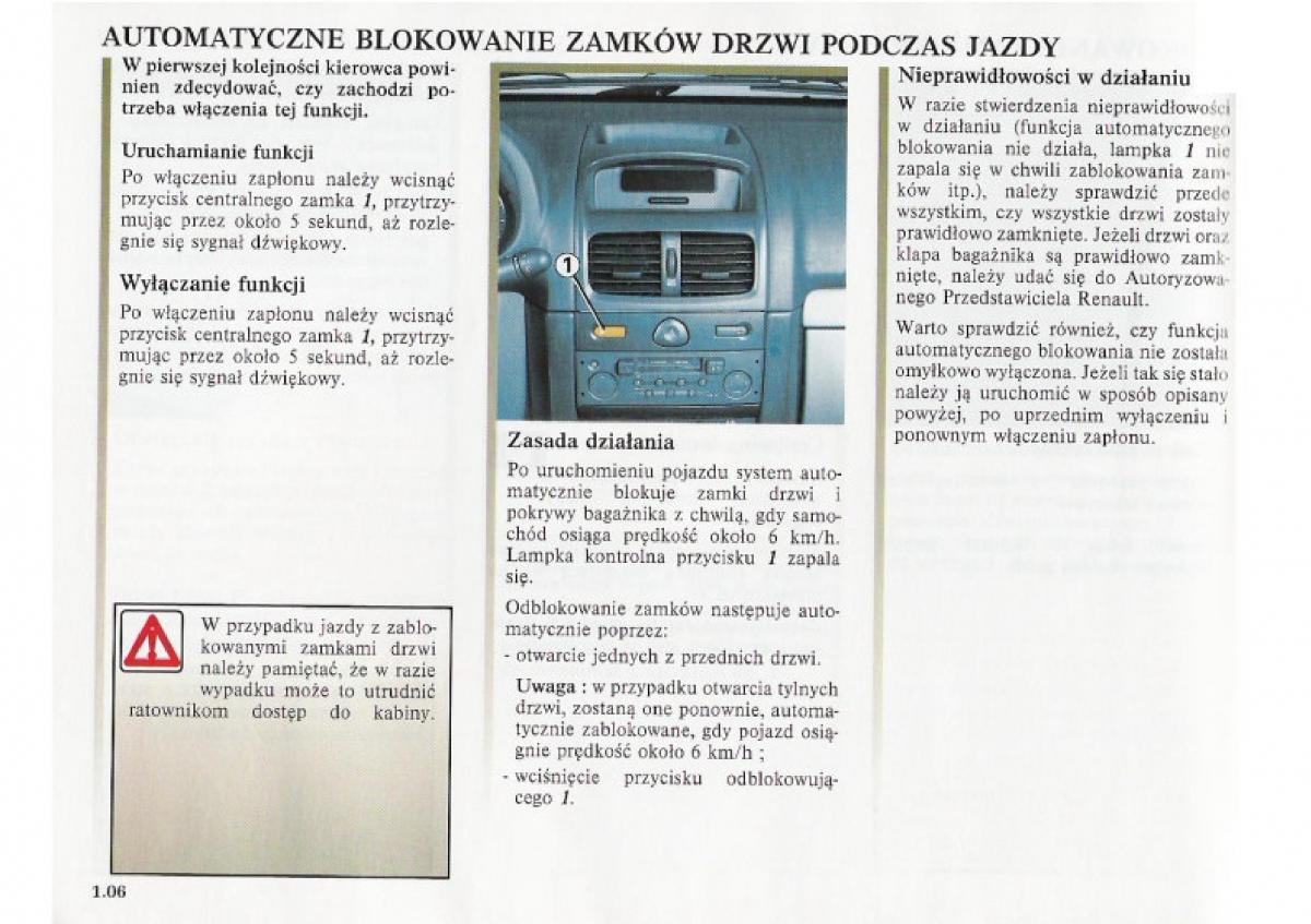 Renault Clio II PHII instrukcja obslugi / page 14