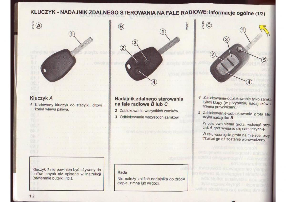 Renault Clio III PHI instrukcja obslugi / page 3