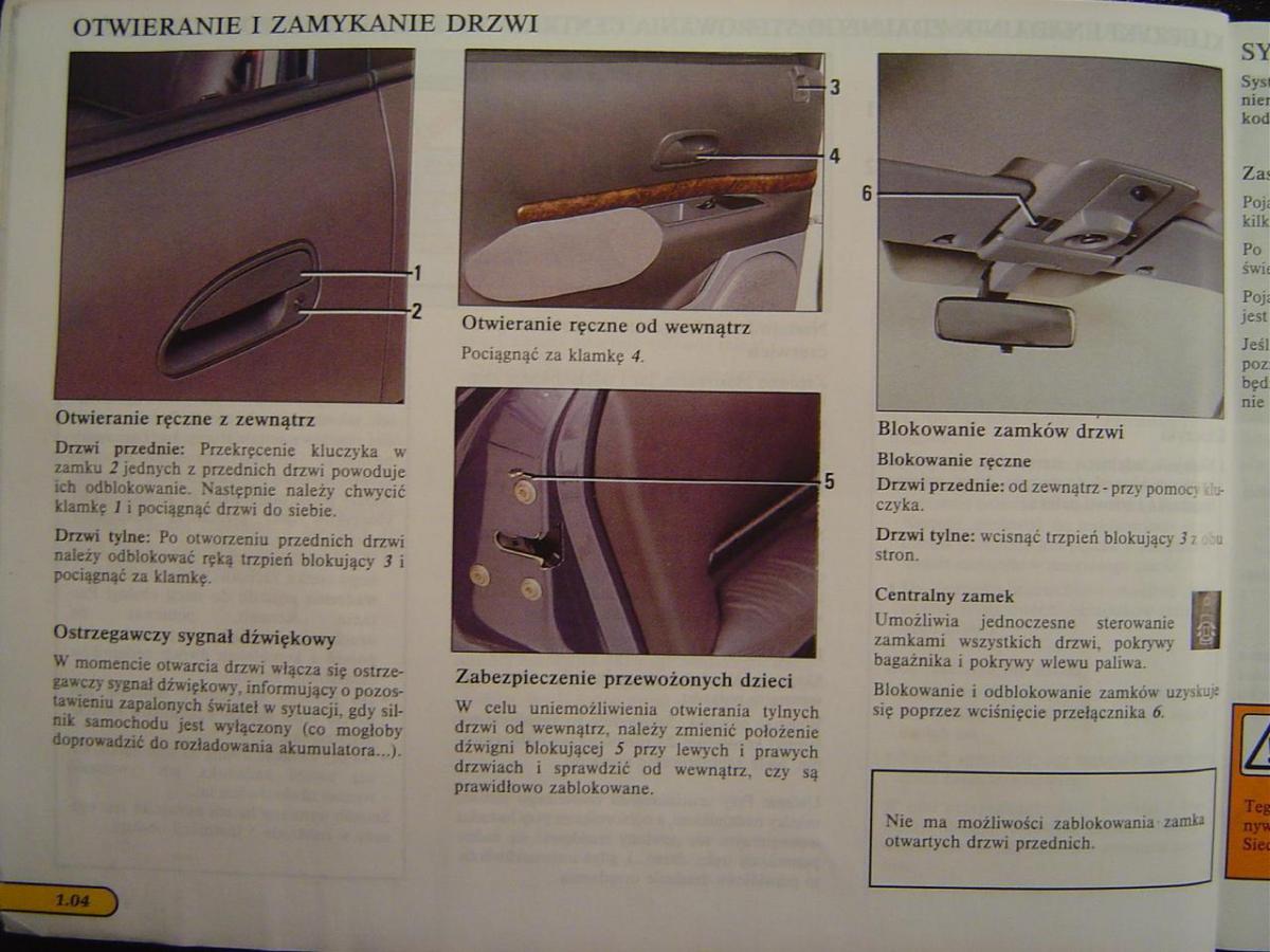 Renault Safrane I instrukcja obslugi / page 10