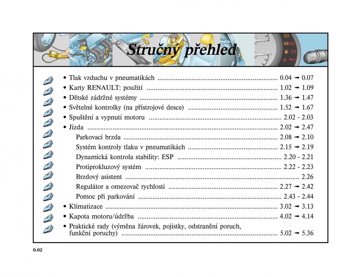 Renault Vel Satis instrukcja obslugi / page 4