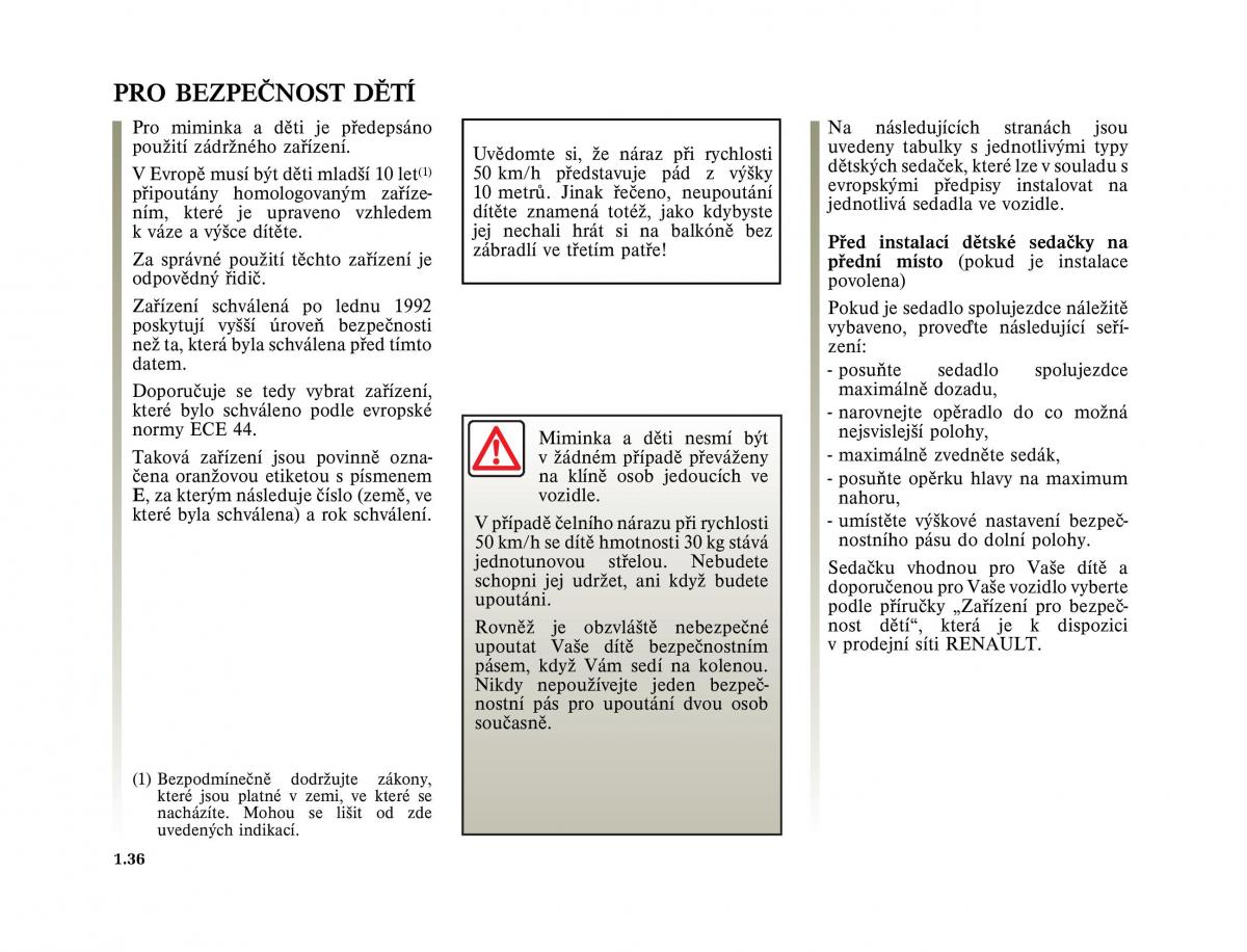 Renault Vel Satis instrukcja obslugi / page 46
