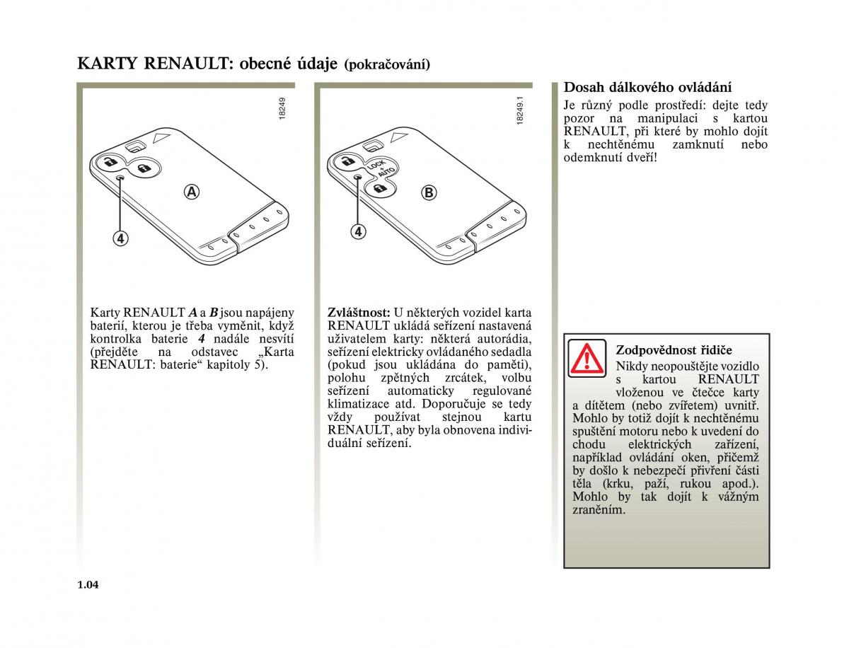 Renault Vel Satis instrukcja obslugi / page 14