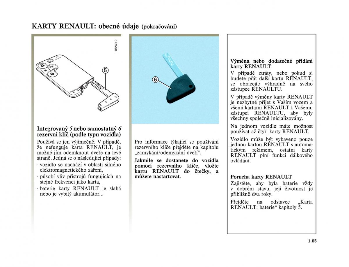 Renault Vel Satis instrukcja obslugi / page 15