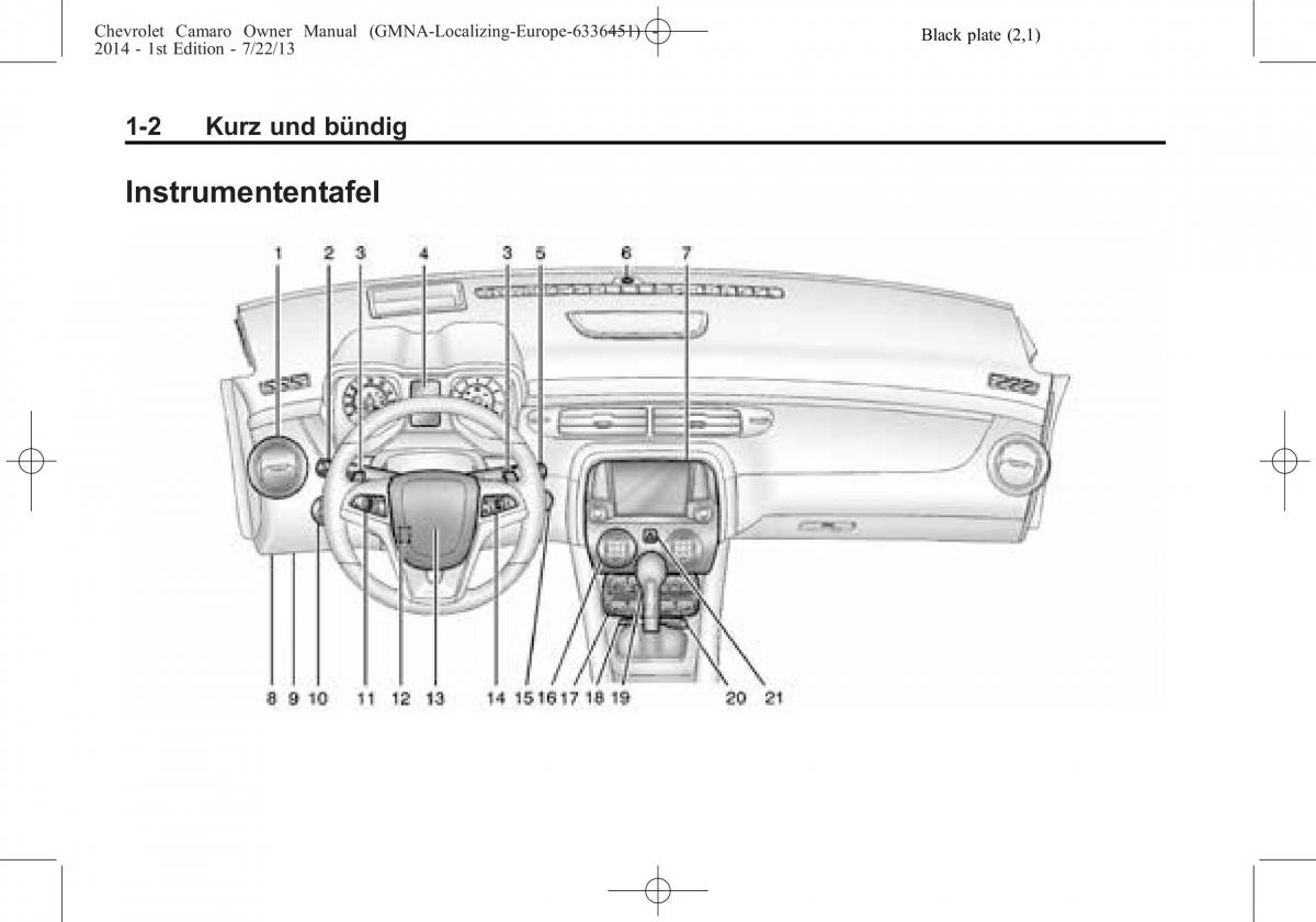 Chevrolet Camaro V 5 Handbuch / page 6