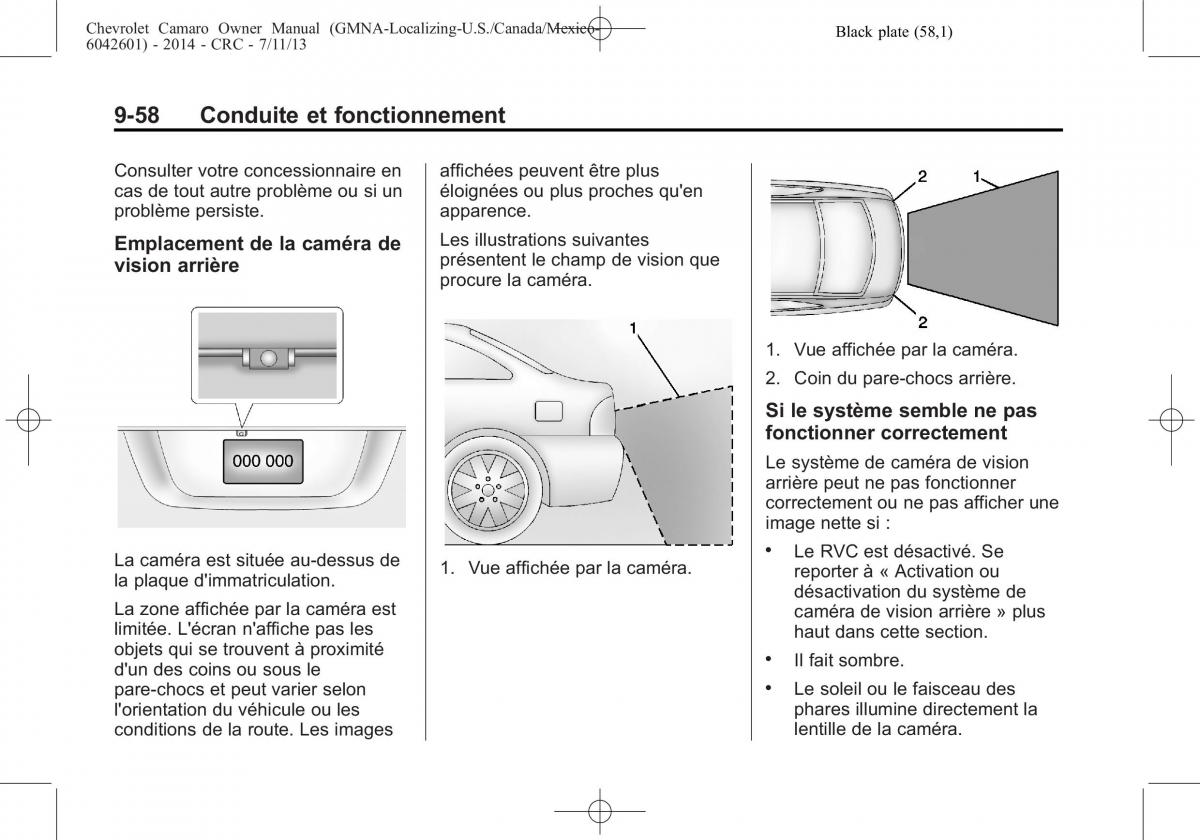 Chevrolet Camaro V 5 manuel du proprietaire / page 282