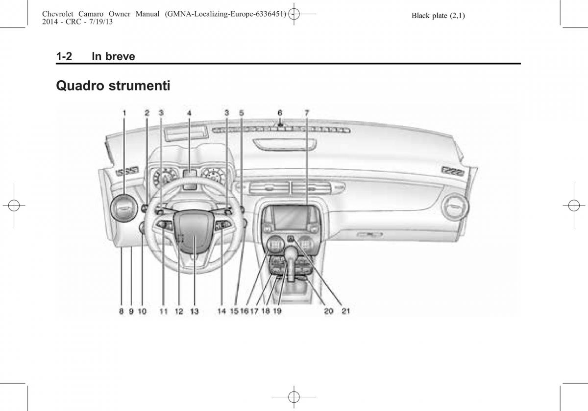 Chevrolet Camaro V 5 manuale del proprietario / page 6