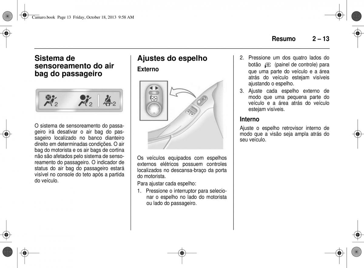 Chevrolet Camaro V 5 manual del propietario / page 21