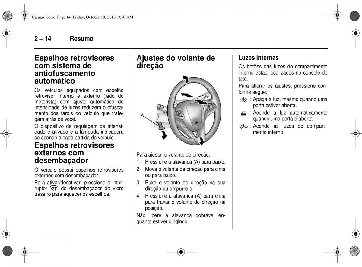 Chevrolet Camaro V 5 manual del propietario / page 22