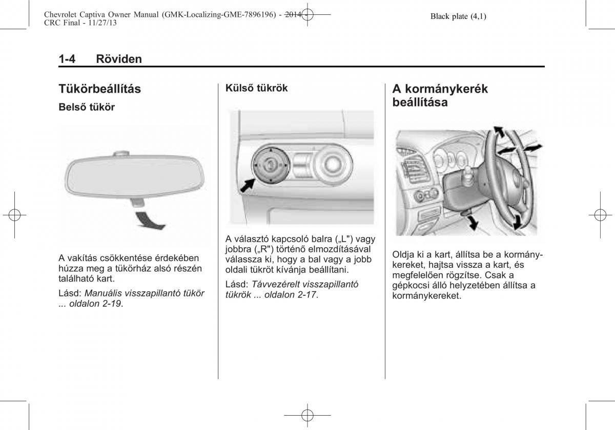 Chevrolet Captiva Kezelesi utmutato / page 8