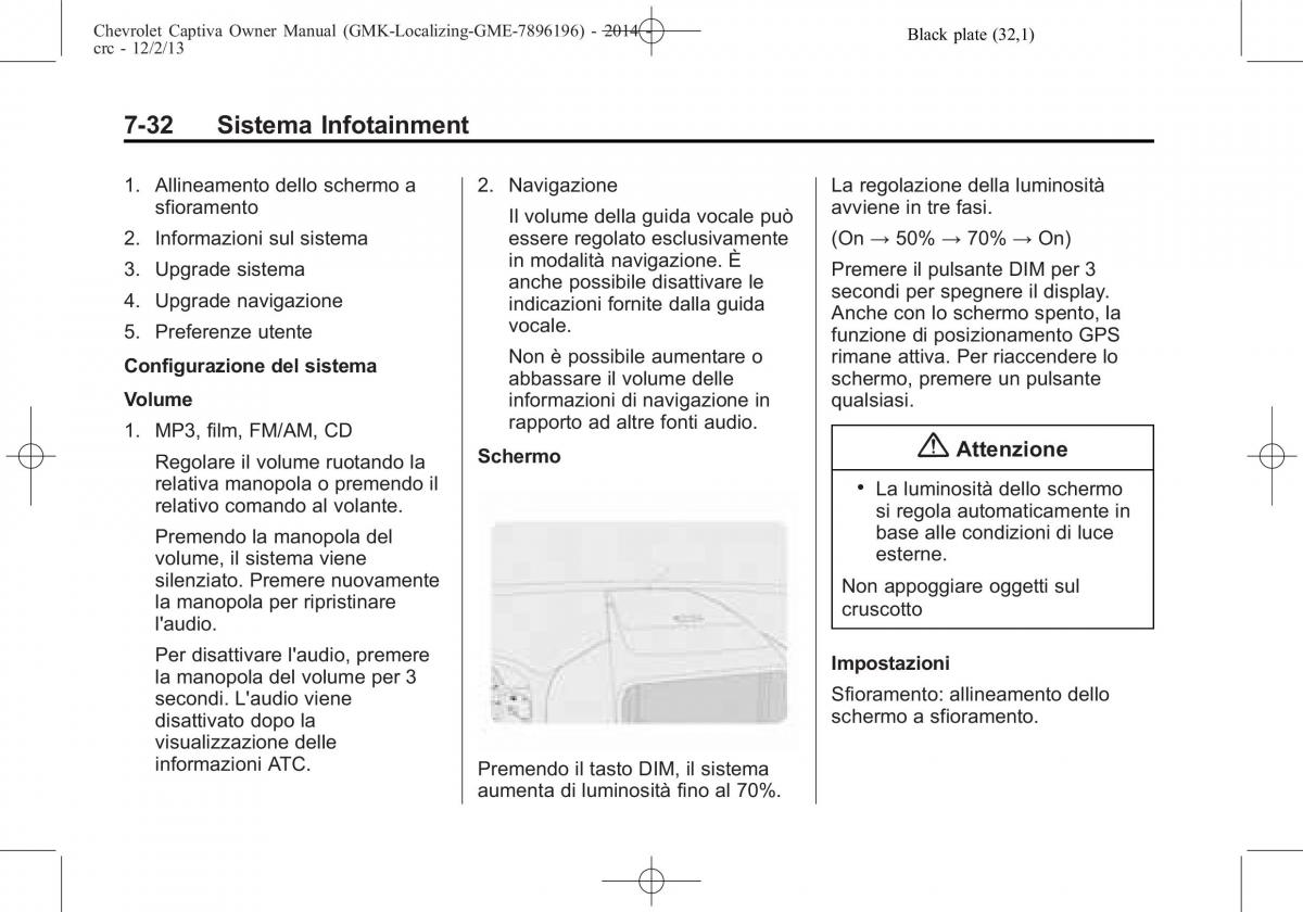 Chevrolet Captiva manuale del proprietario / page 160