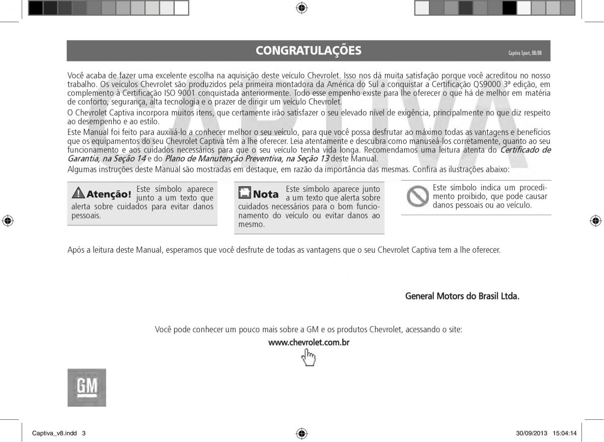 Chevrolet Captiva manual del propietario / page 4