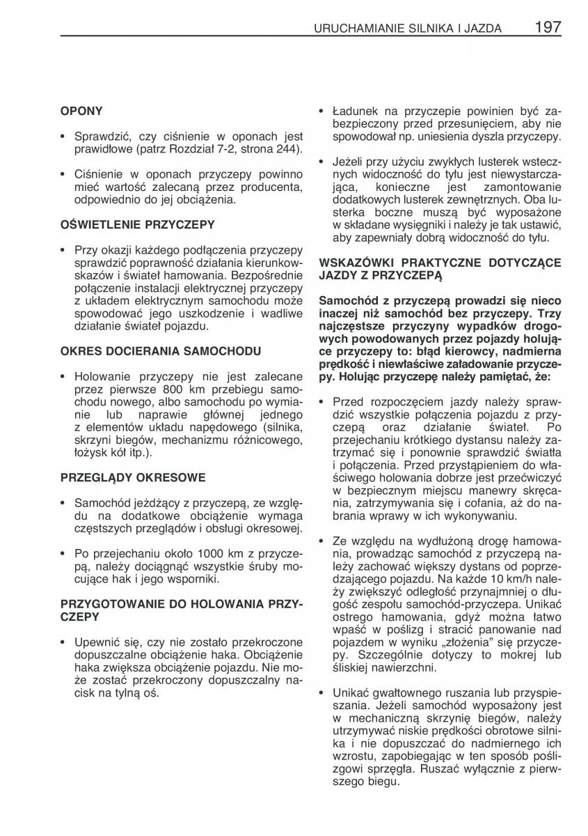 Toyota Yaris Verso instrukcja obslugi / page 204