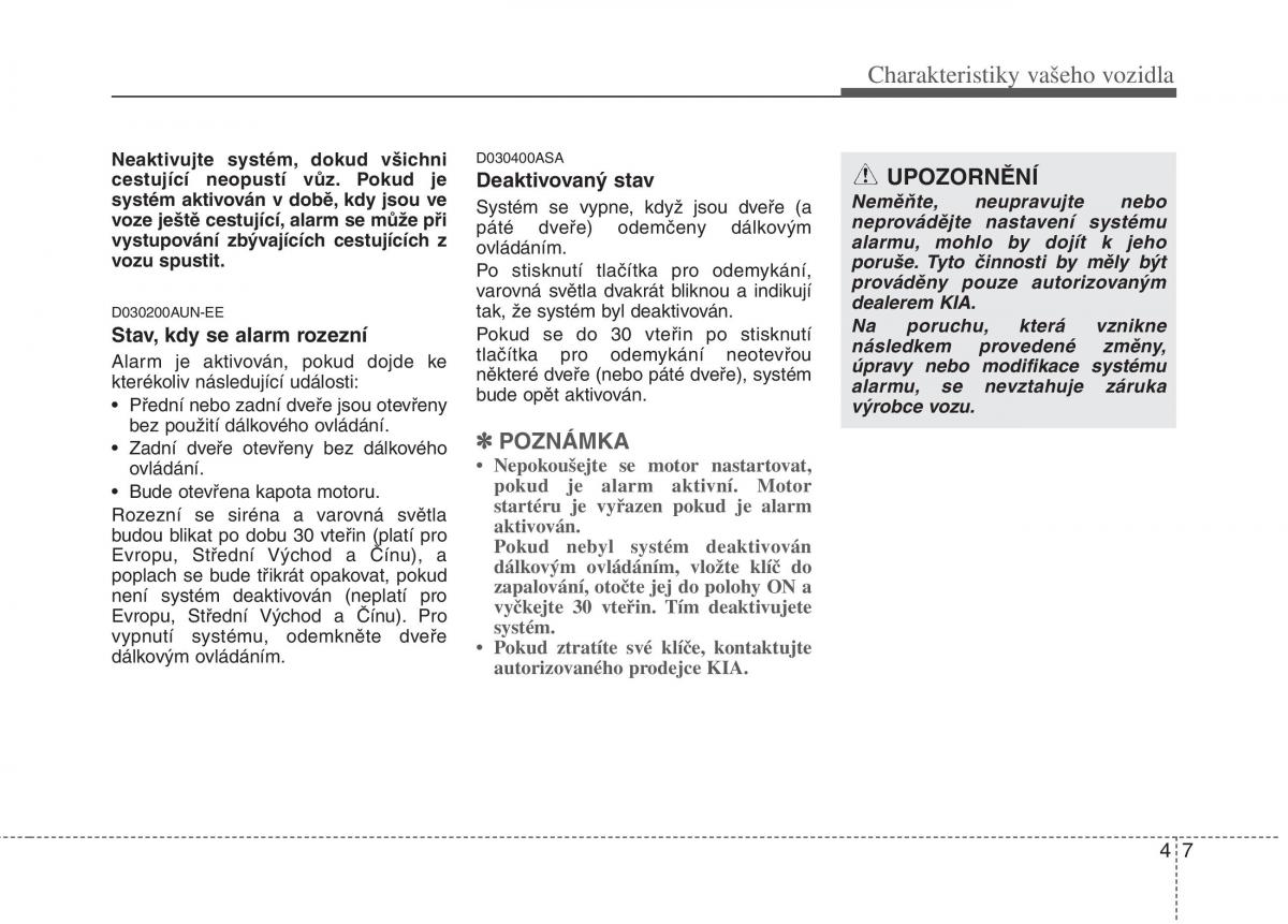 KIA Picanto I 1 navod k obsludze / page 81