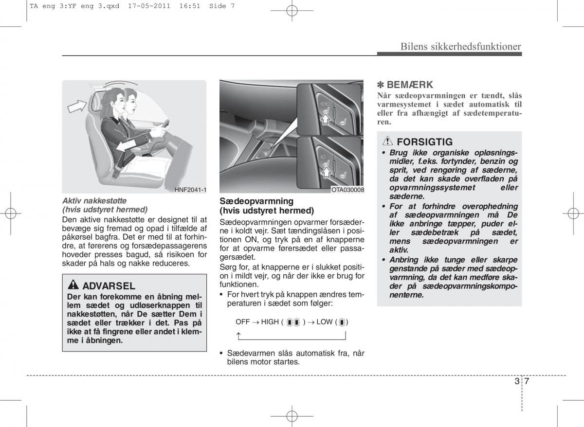 KIA Picanto II 2 Bilens instruktionsbog / page 21