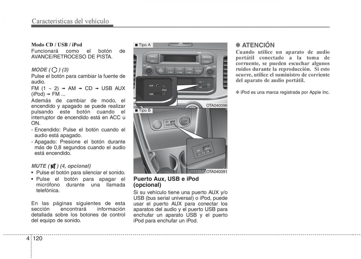 KIA Picanto II 2 manual del propietario / page 197